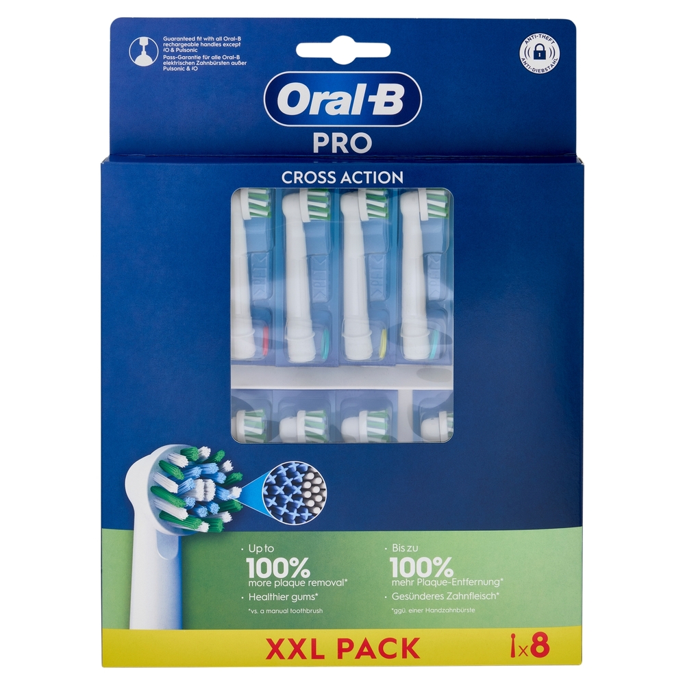Oral-B Testine di Ricambio Pro Cross Action per Spazzolino Elettrico Denti Ricaricabile 8 pz